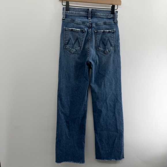 Mother The Rambler Ankle Fray in Medium Wash Groovin' Size 25 Raw Hem - Picture 3 of 10